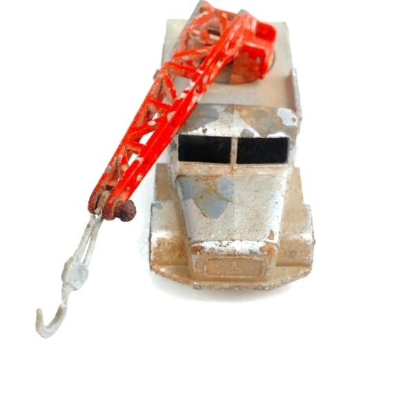 LESNEY Mini Crane Truck Magirus Deutz Metal Die Cast Matchbox Toy #30 Silver - Picture 5 of 7